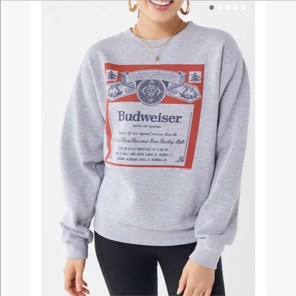 budweiser crew neck sweatshirt